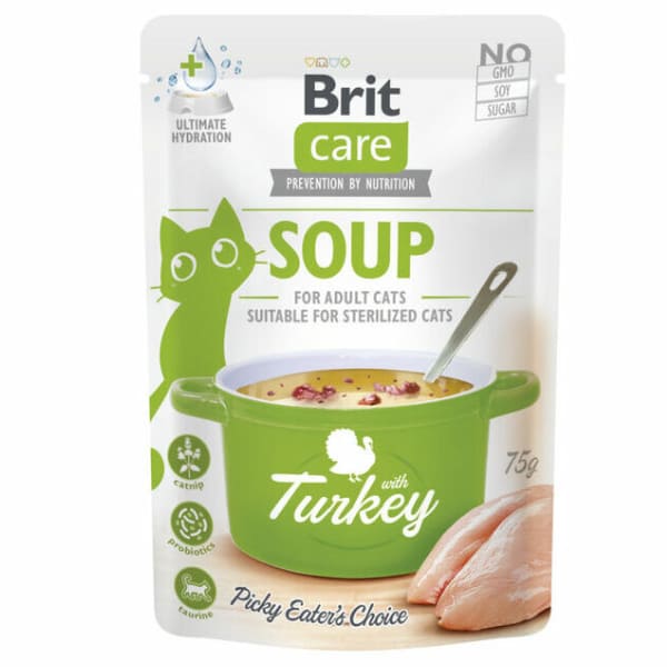 Brit Care Cat Soup Turkey kaķu dzēriens ar tītaru 75 g